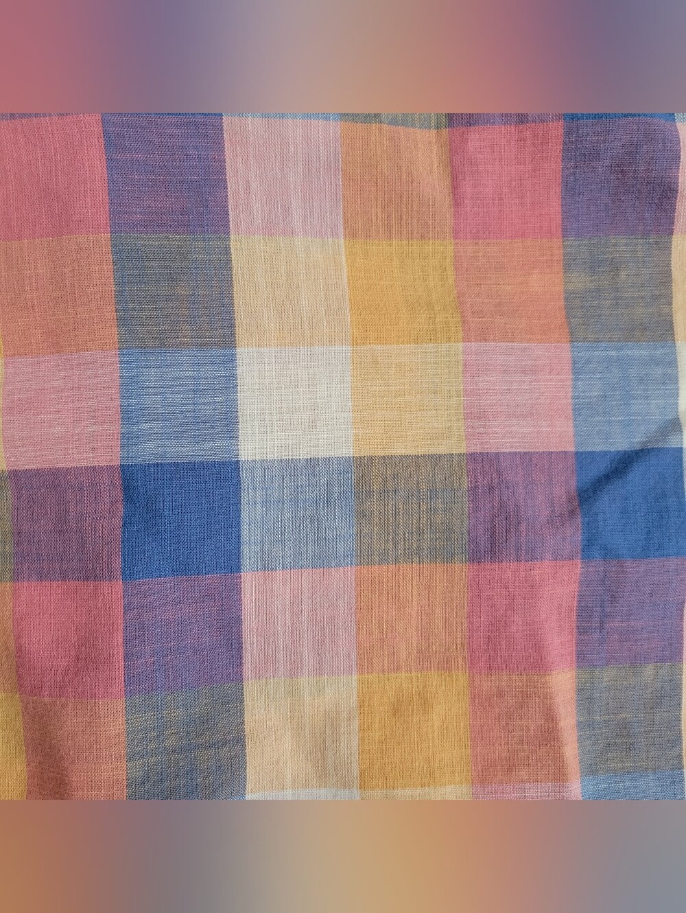 Madewell Hilltop Shirt Rainbow Check Top Button Up Down Plaid Blue Orange Small - Picture 3 of 8